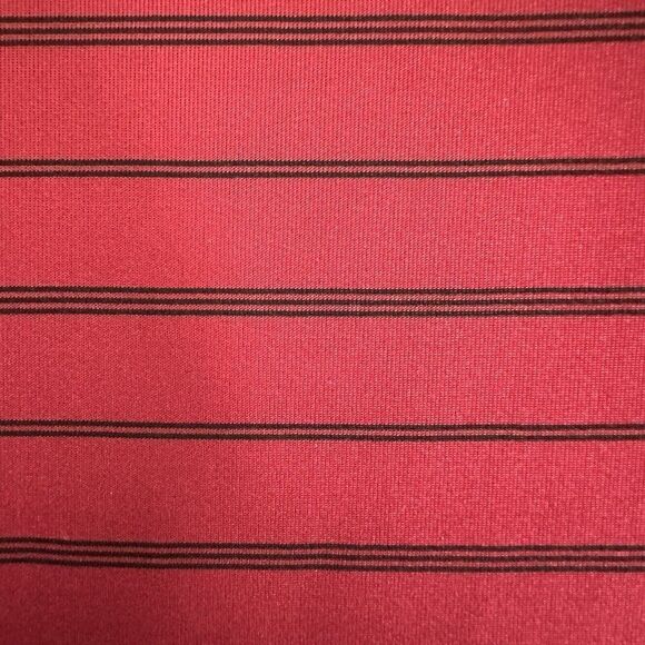 Adidas Shirt Mens XL Red Polo Striped Short Sleeve Climalite Polyester Adult - Picture 5 of 8